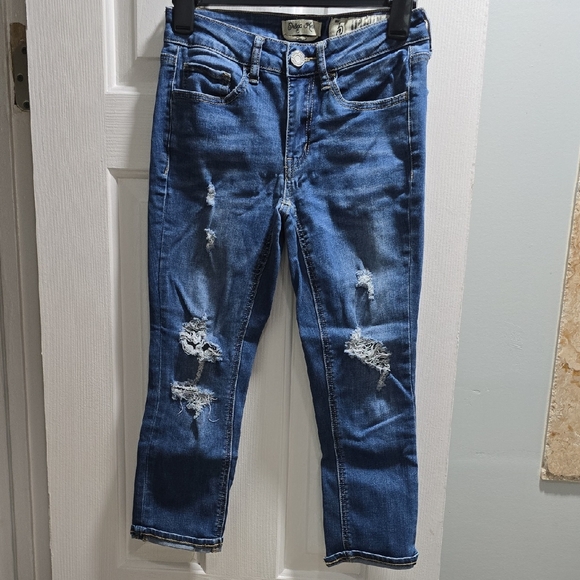 Indigo Rein Denim - Distressed Cropped Jeans